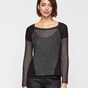 Ballet Neck Crop Top Sweater Tarnished Textures
